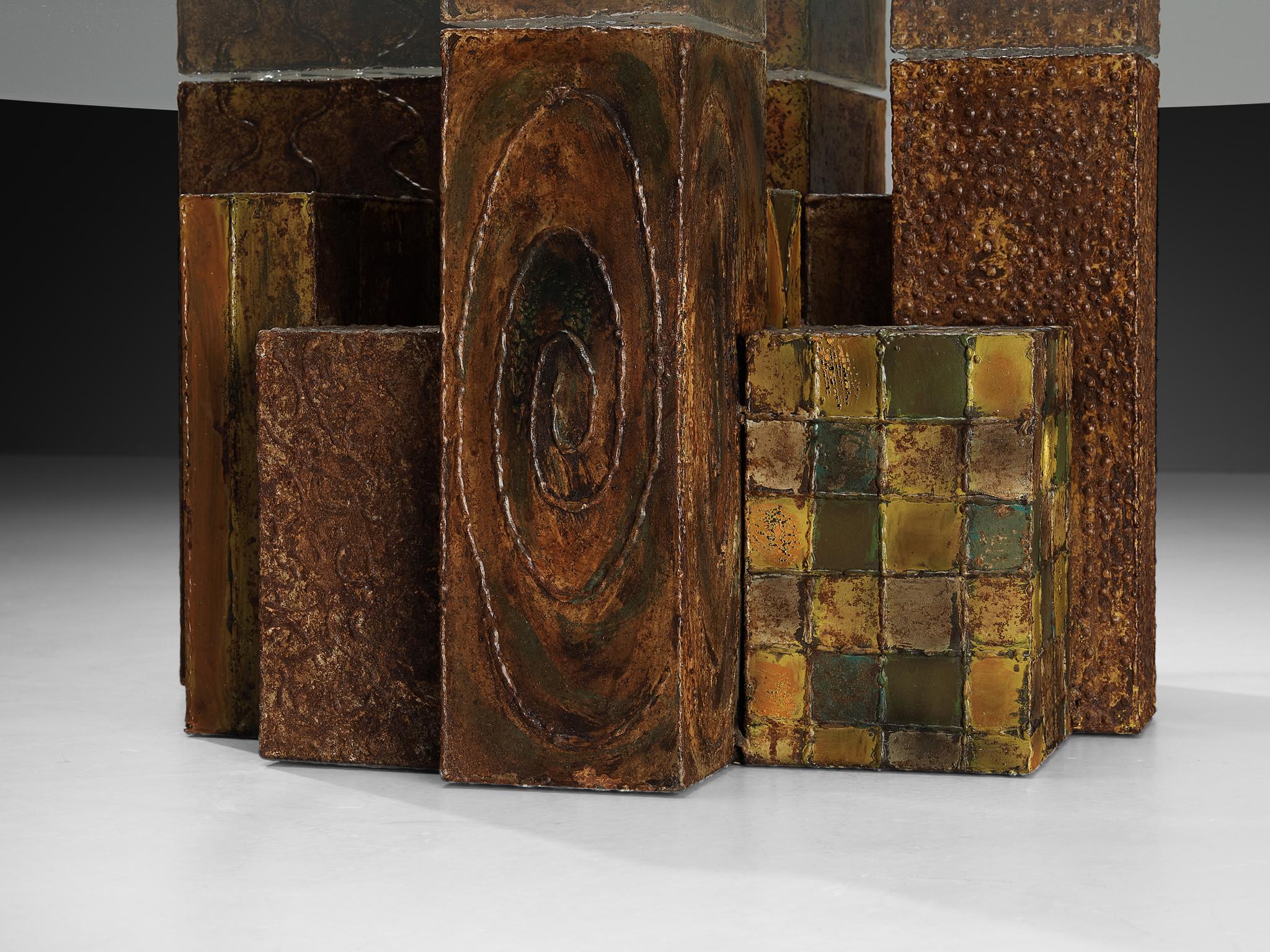 Paul Evans 'Skyline' Coffee Table in Welded and Patinated Steel For Sale 3