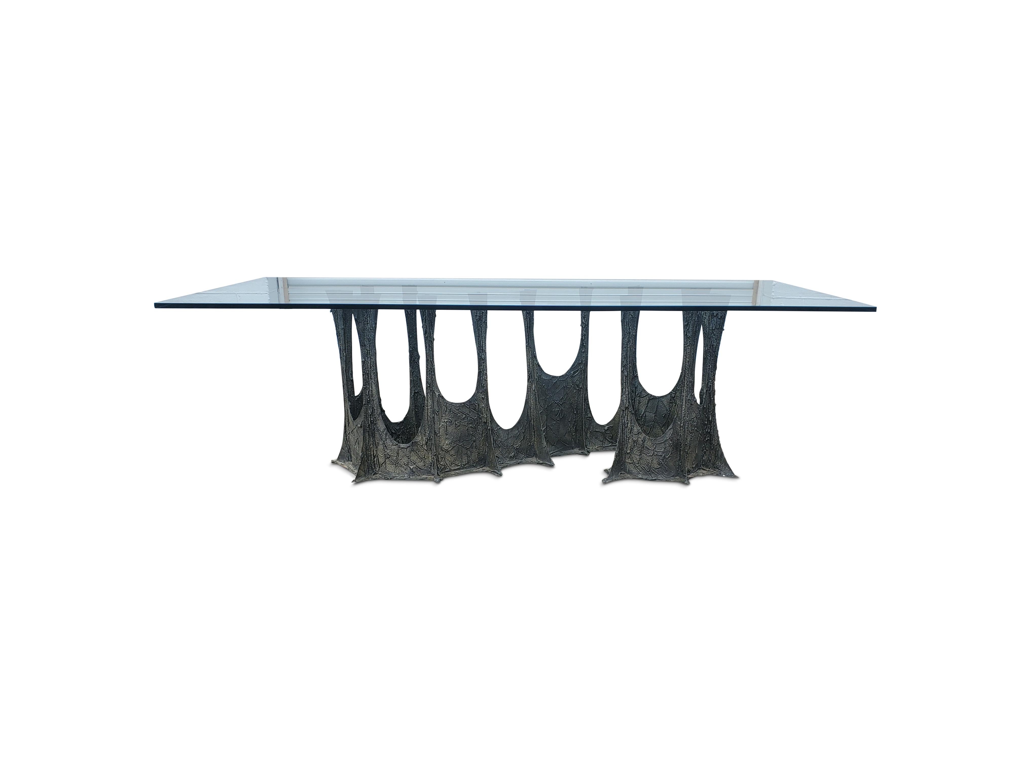 Paul Evans Stalagmite bronze and resin dining table 

Table is signed P.E '73

*Base Measurements Only: 28.5