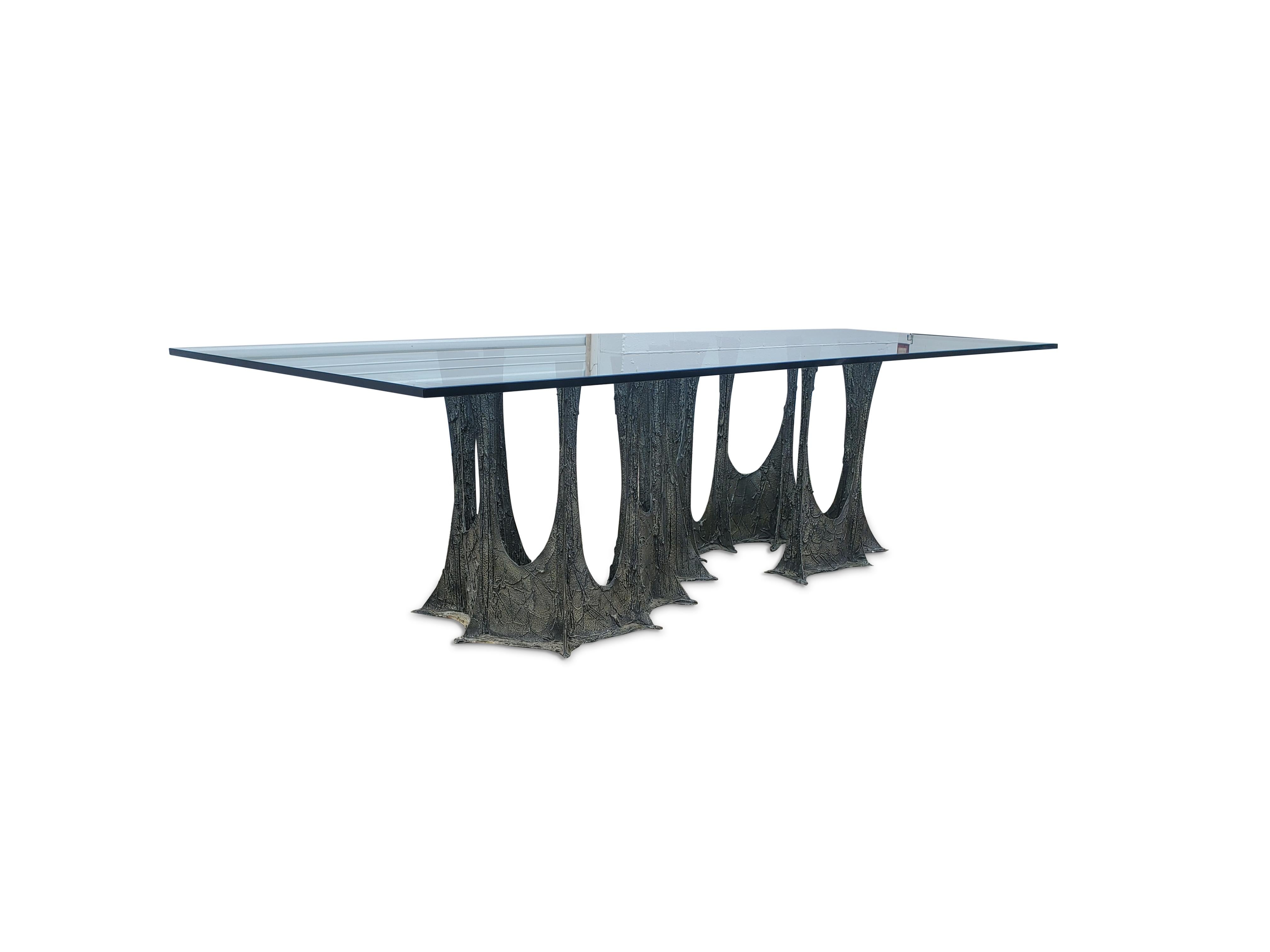 Paul Evans Stalagmite Bronze and Resin Dining Table 1