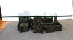 Paul Evans Studio Brutalist Bronze Coffee or Cocktail Table