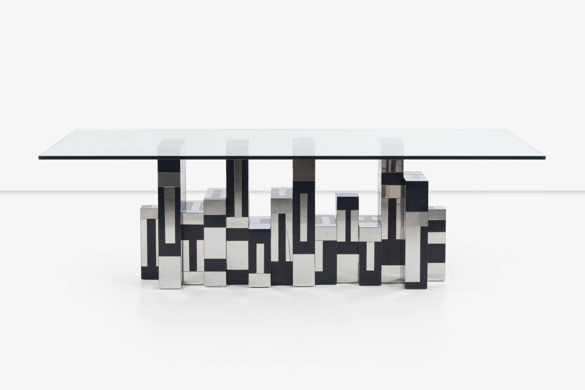 Mid-Century Modern Paul Evans Studio for Directional Cityscape Dining Table, 1975