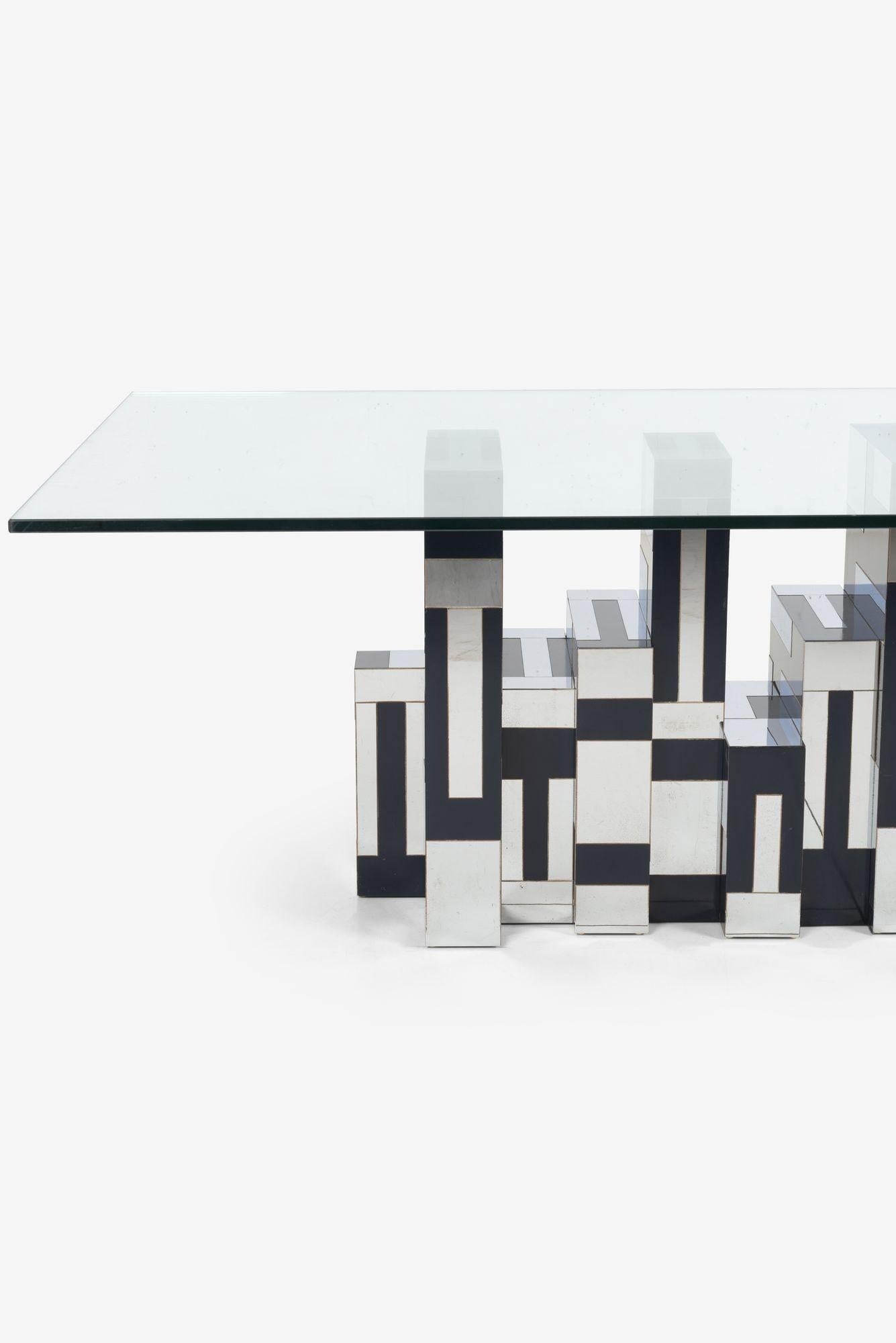 American Paul Evans Studio for Directional Cityscape Dining Table, 1975