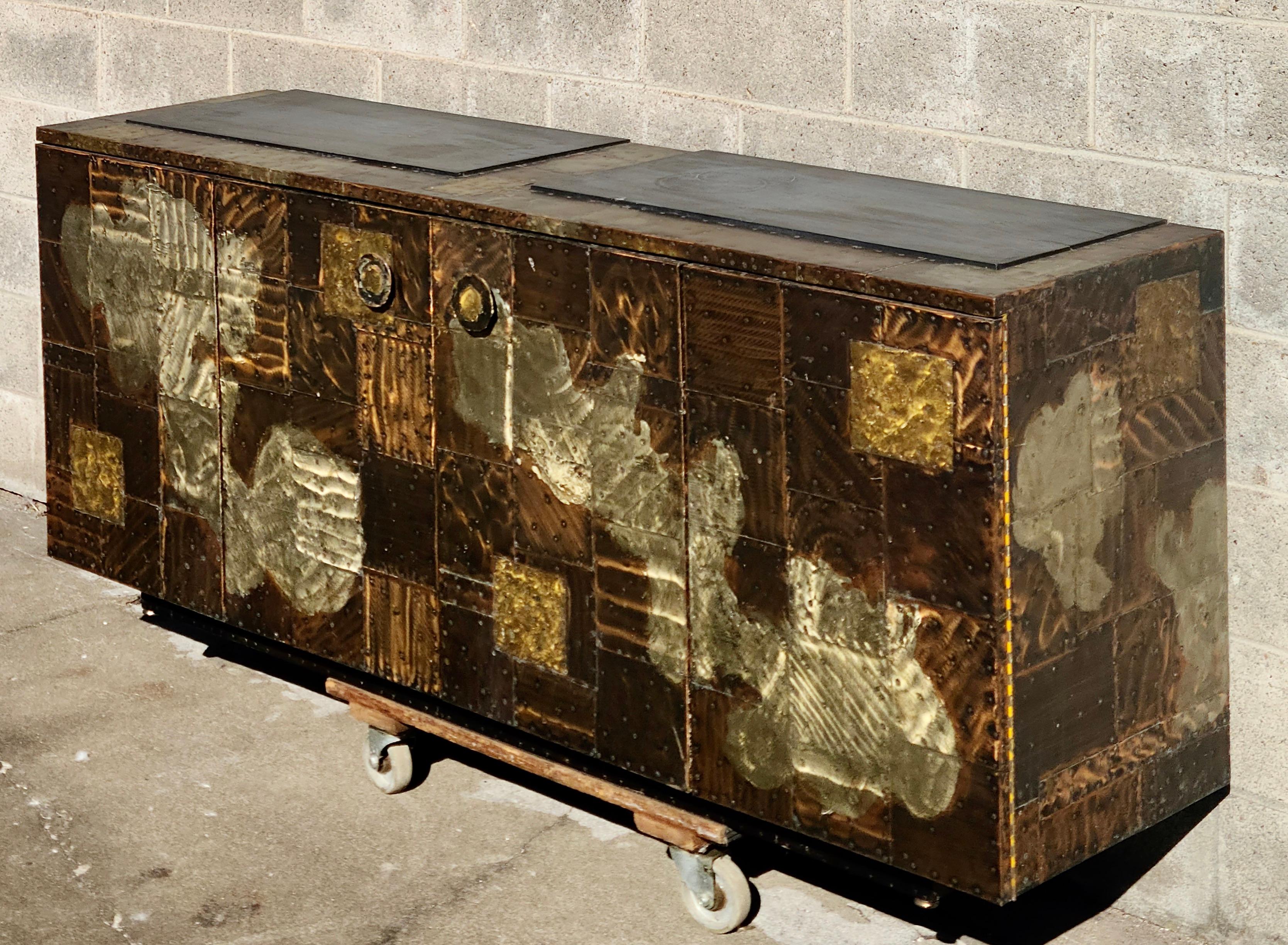 Paul Evans Studio Patchwork Credenza For Sale 14