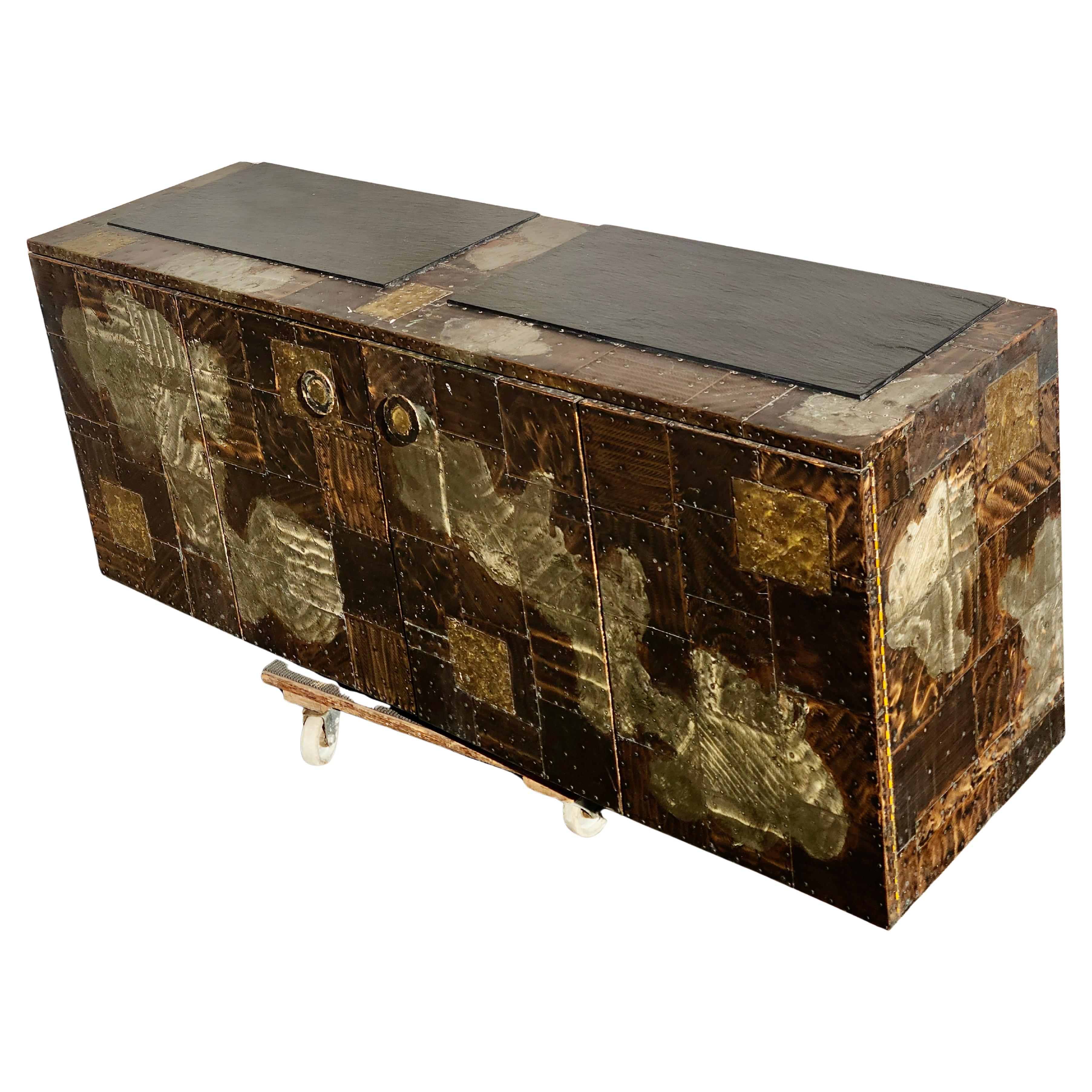 Please feel free to reach out for efficient shipping to your location.

Patchwork Credenza designed and made by Paul Evans Studio.