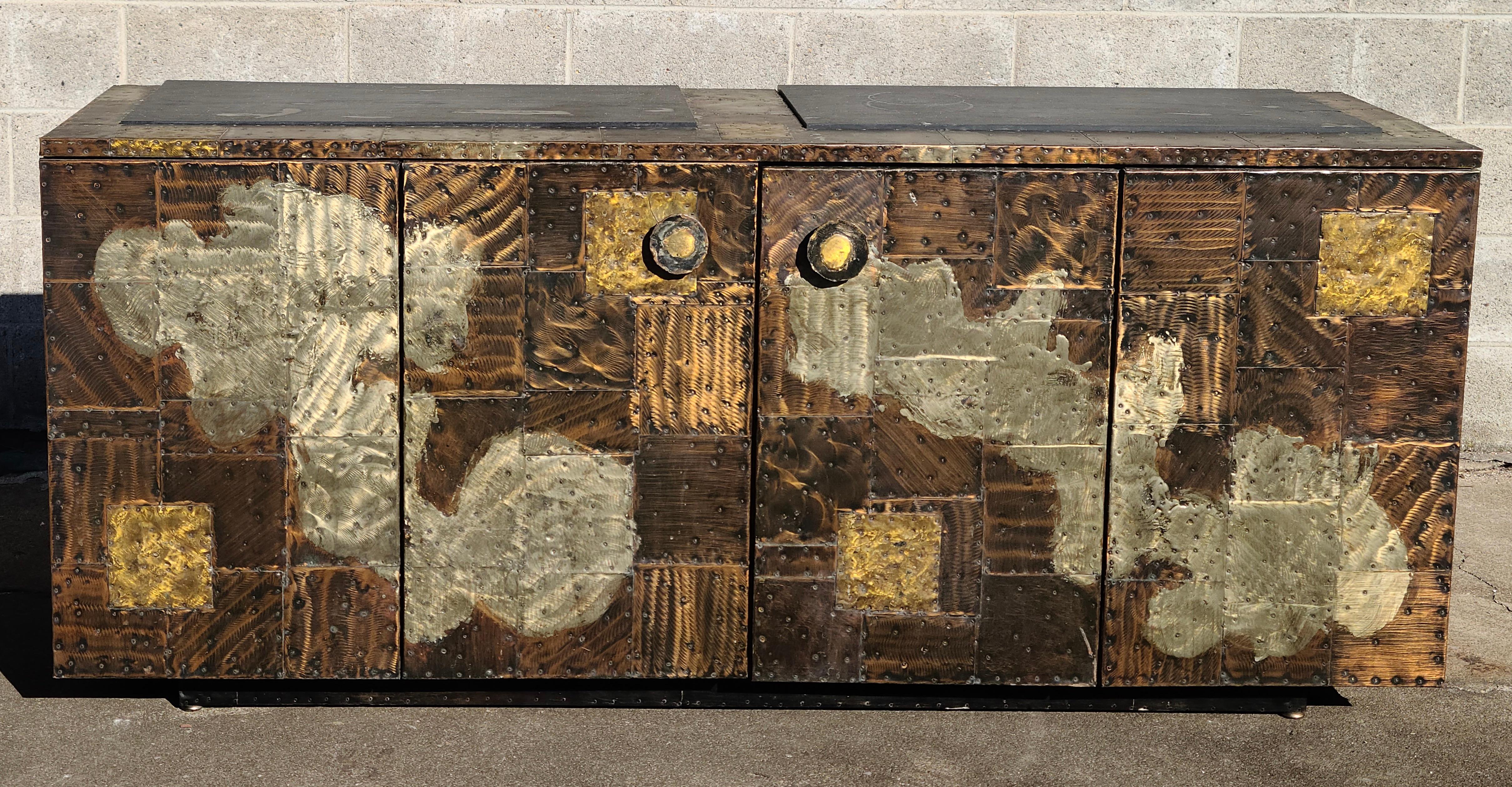 Mid-20th Century Paul Evans Studio Patchwork Credenza For Sale