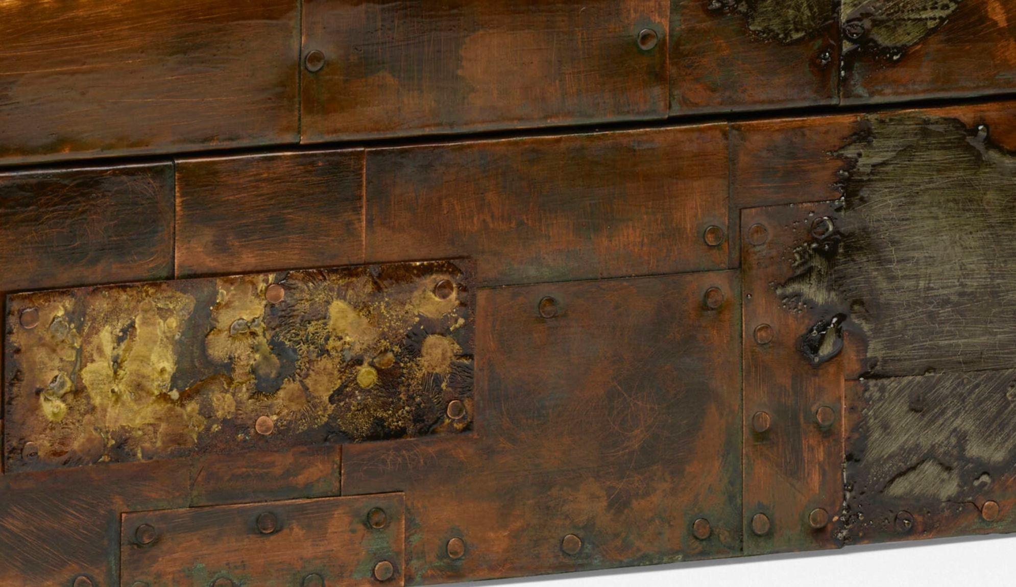 Mid-20th Century Paul Evans Studio Patchwork Hinged Box 1965 For Sale