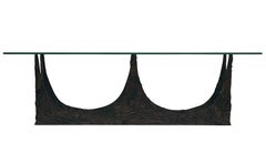 Brutalistischer Cocktailtisch aus Bronze von Paul Evans Studio, Mid-Century Modern