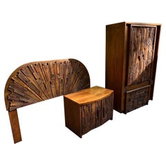 Paul Evans Style Brutalist Lane Pueblo Bedroom Set