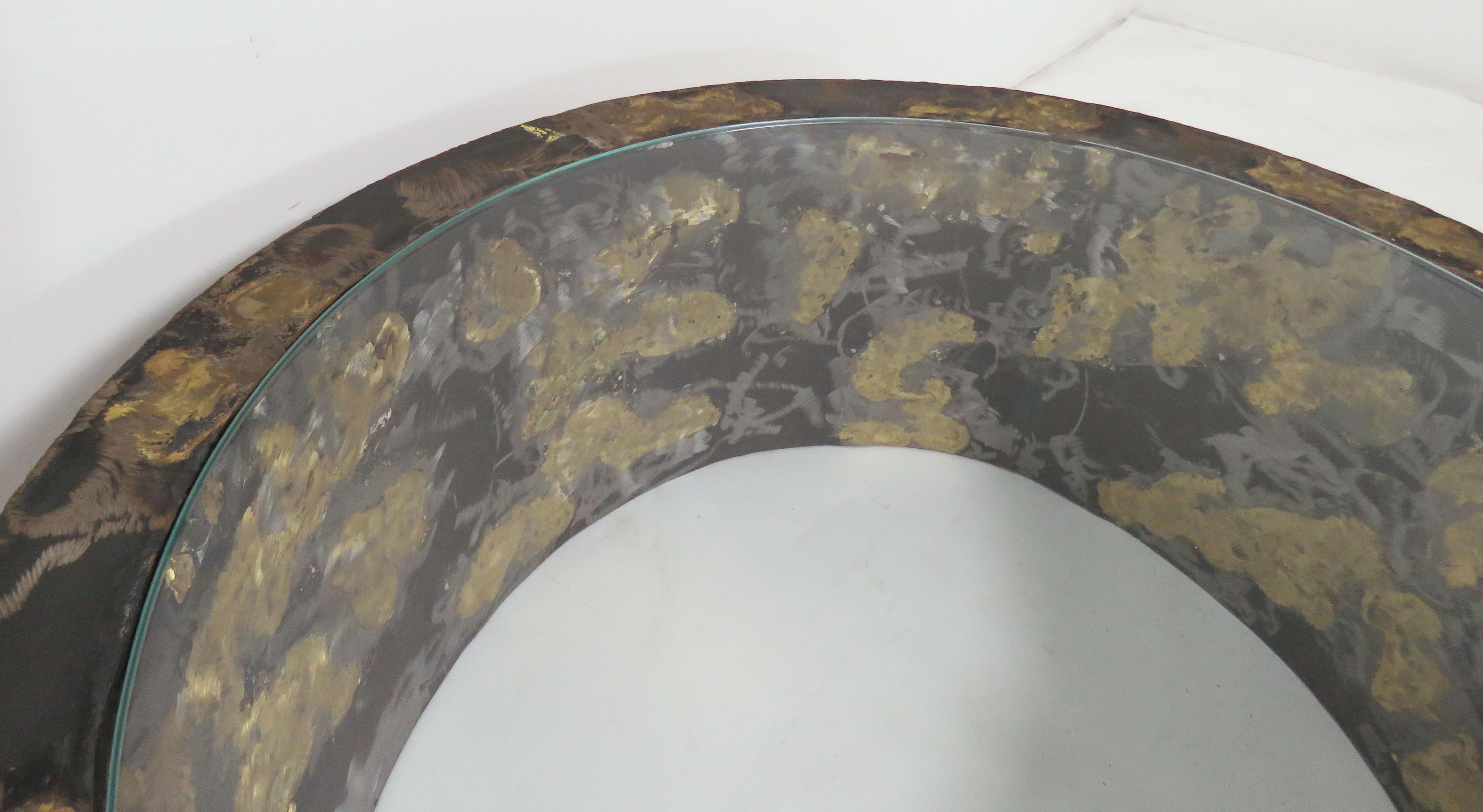 Paul Evans Style Brutalist Patinated Metal Coffee Table, circa 1960s 2