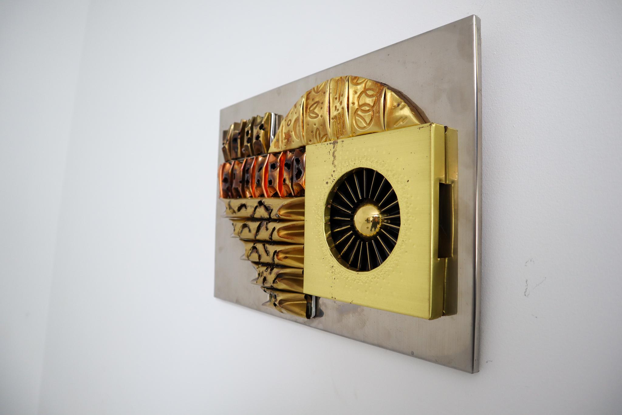 Mid-Century Modern Paul Evans Style Brutalist Wall Sculpture Nr:05
