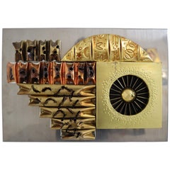 Paul Evans Style Brutalist Wall Sculpture Nr:05