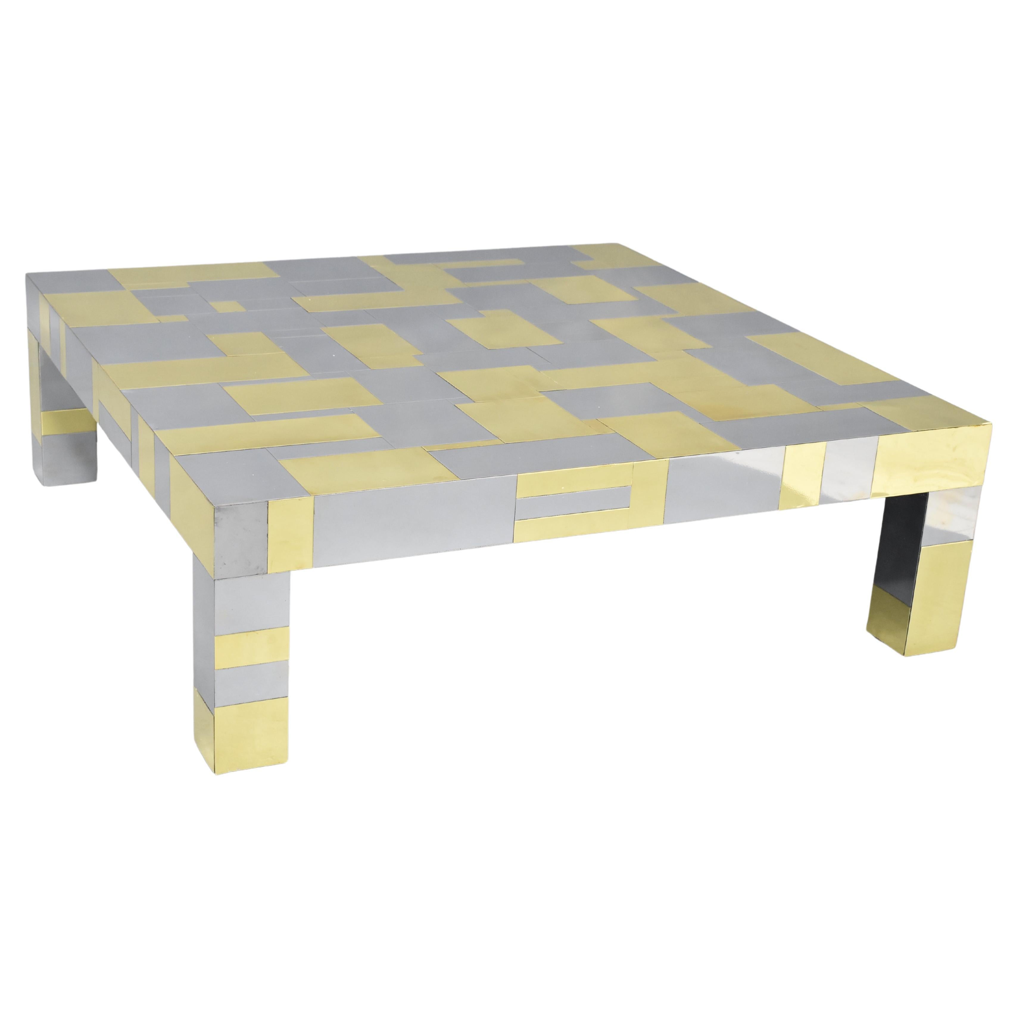 Paul Evans Style Cityscape Coffee Table For Sale