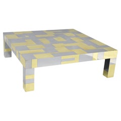 Retro Paul Evans Style Cityscape Coffee Table