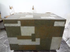 Paul Evans Style Cityscape Mixed Metal Patchwork Chest