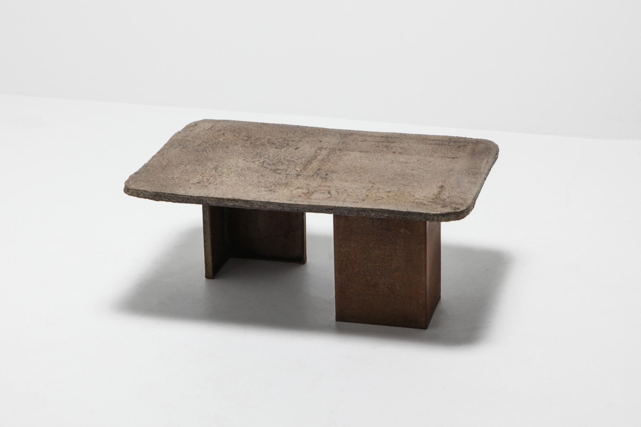 Brutalist Paul Evans Style Coffee Table