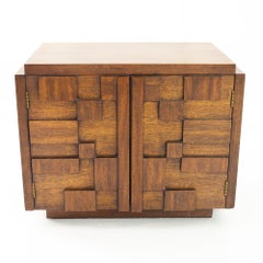 Paul Evans Style Lane Brutalist MCM Nightstand