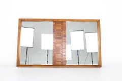 Paul Evans Style Lane Brutalist Mid Century Walnut Mirror