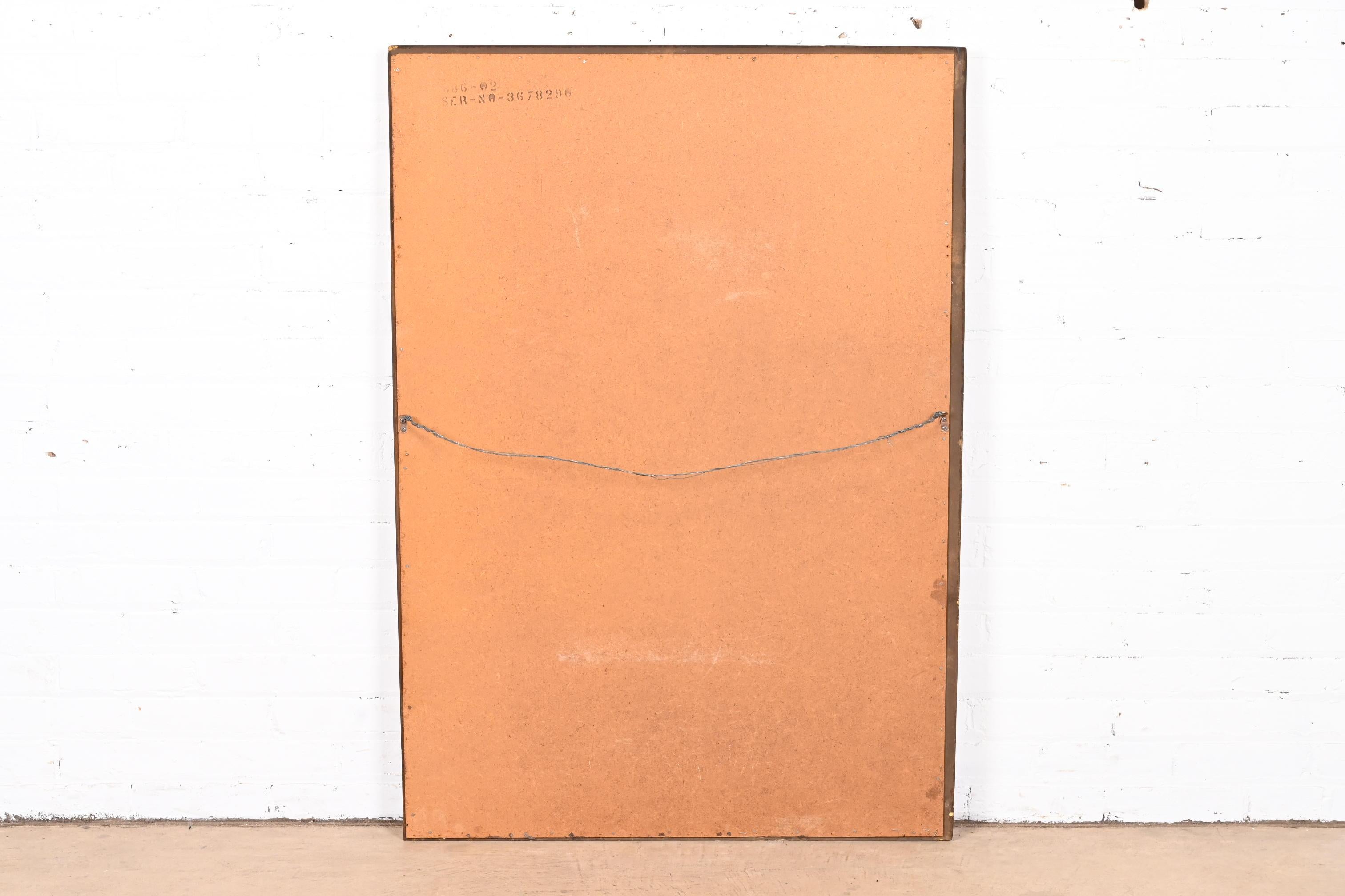 Paul Evans Style Lane Pueblo Brutalist Oak Framed Wall Mirror, 1970s 4