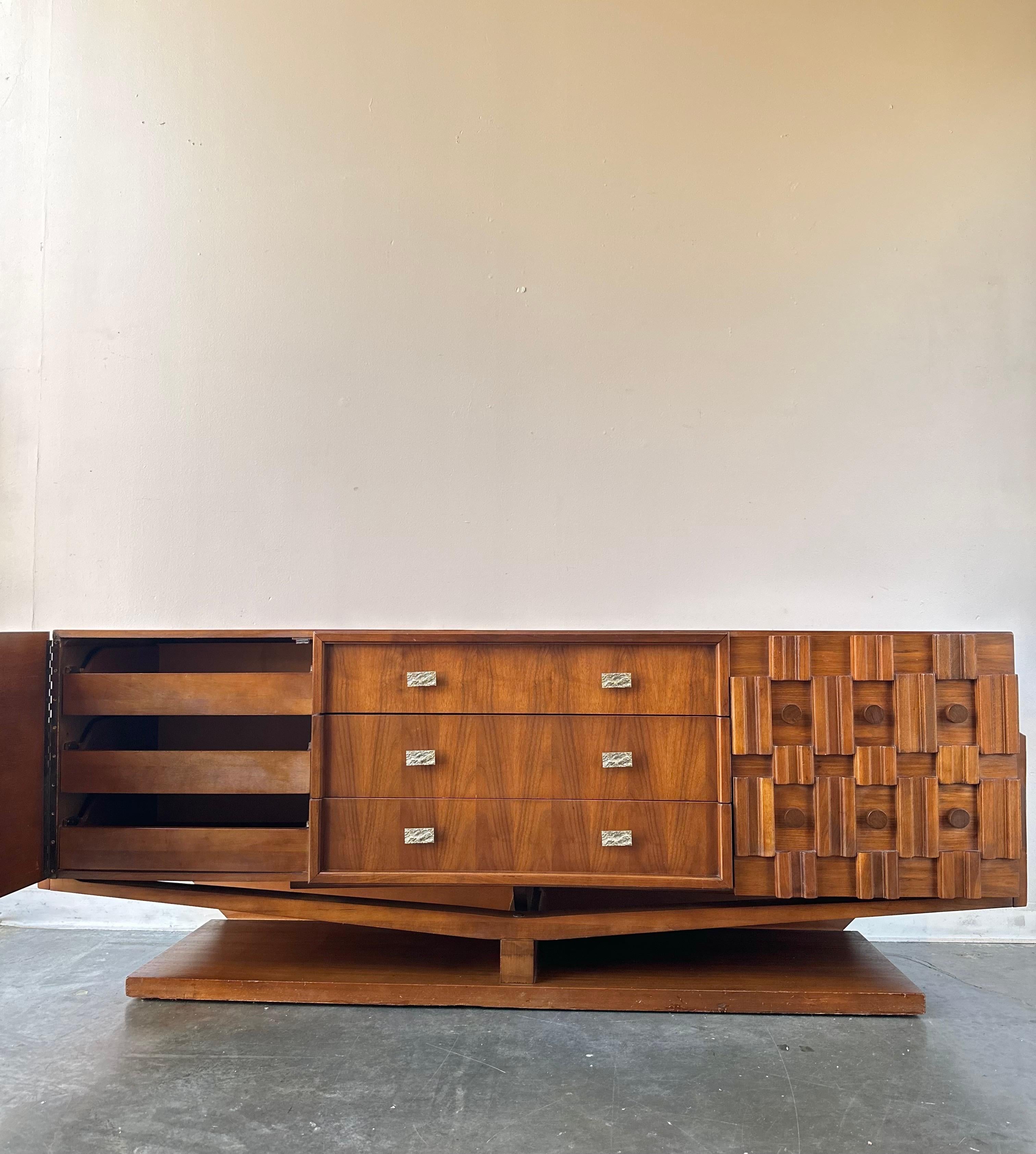 Canadian Paul Evans style MCM Brutalist Credenza