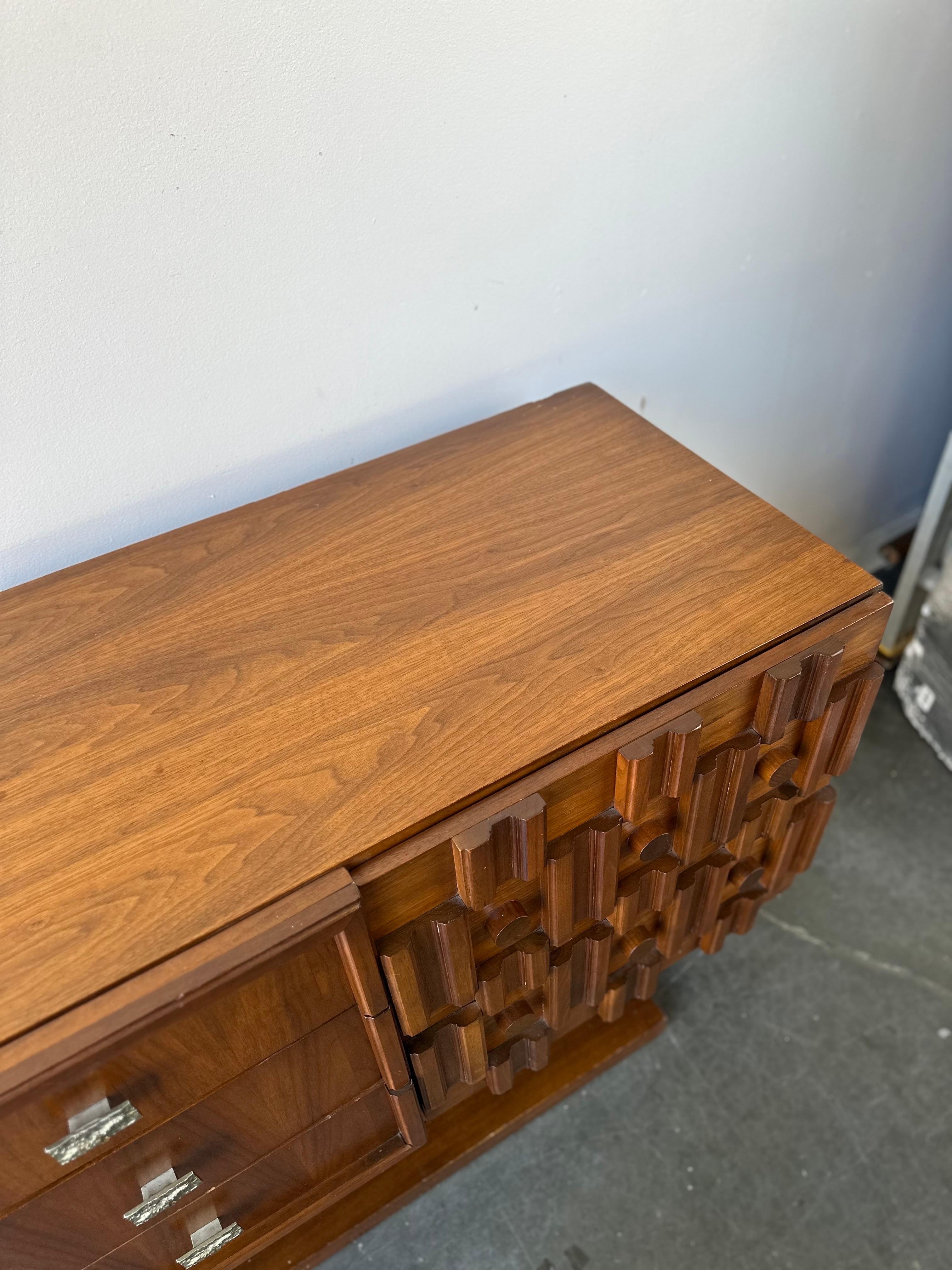 Paul Evans style MCM Brutalist Credenza 2