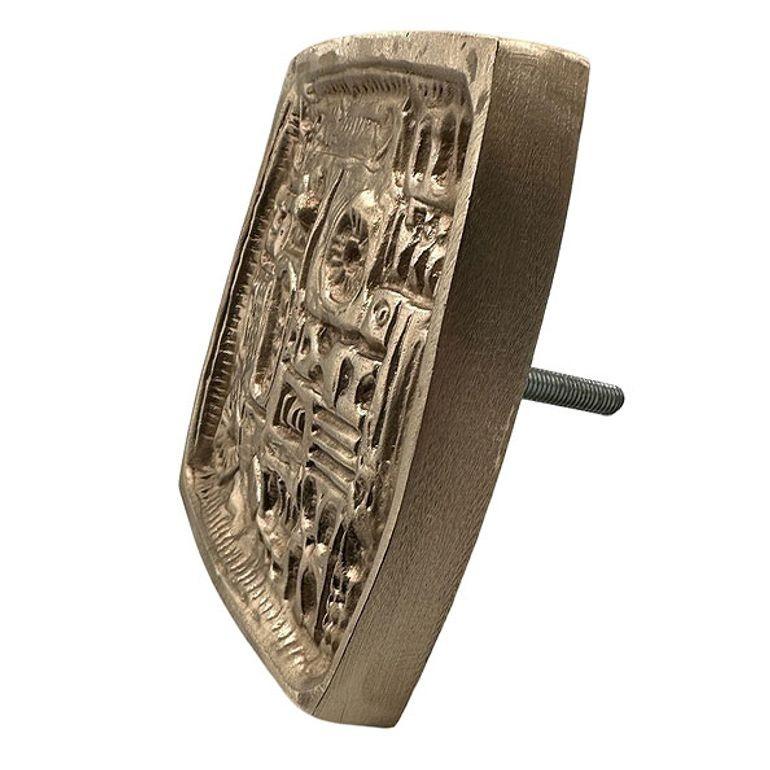 Paul Evans Style Mid Century Brutalist Bronze Cabinet Handle Pull, 6 Available For Sale 1
