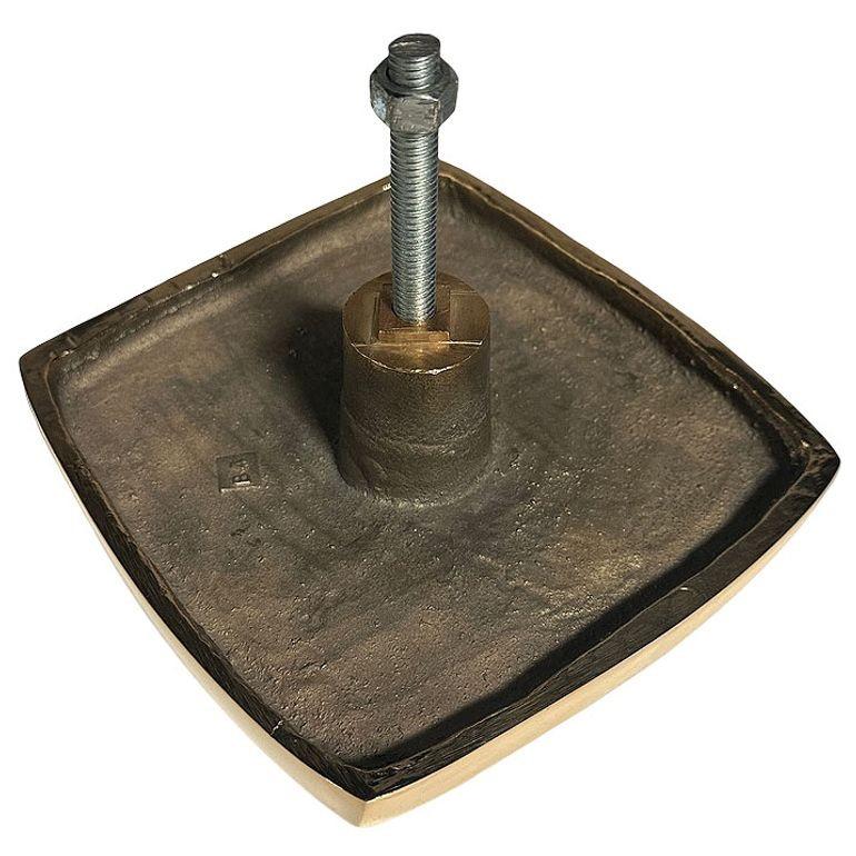Paul Evans Style Mid Century Brutalist Bronze Cabinet Handle Pull, 6 Available For Sale 2