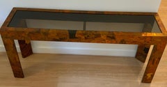 Paul Evans Style Patchwork Brutalist Brass and Copper Console