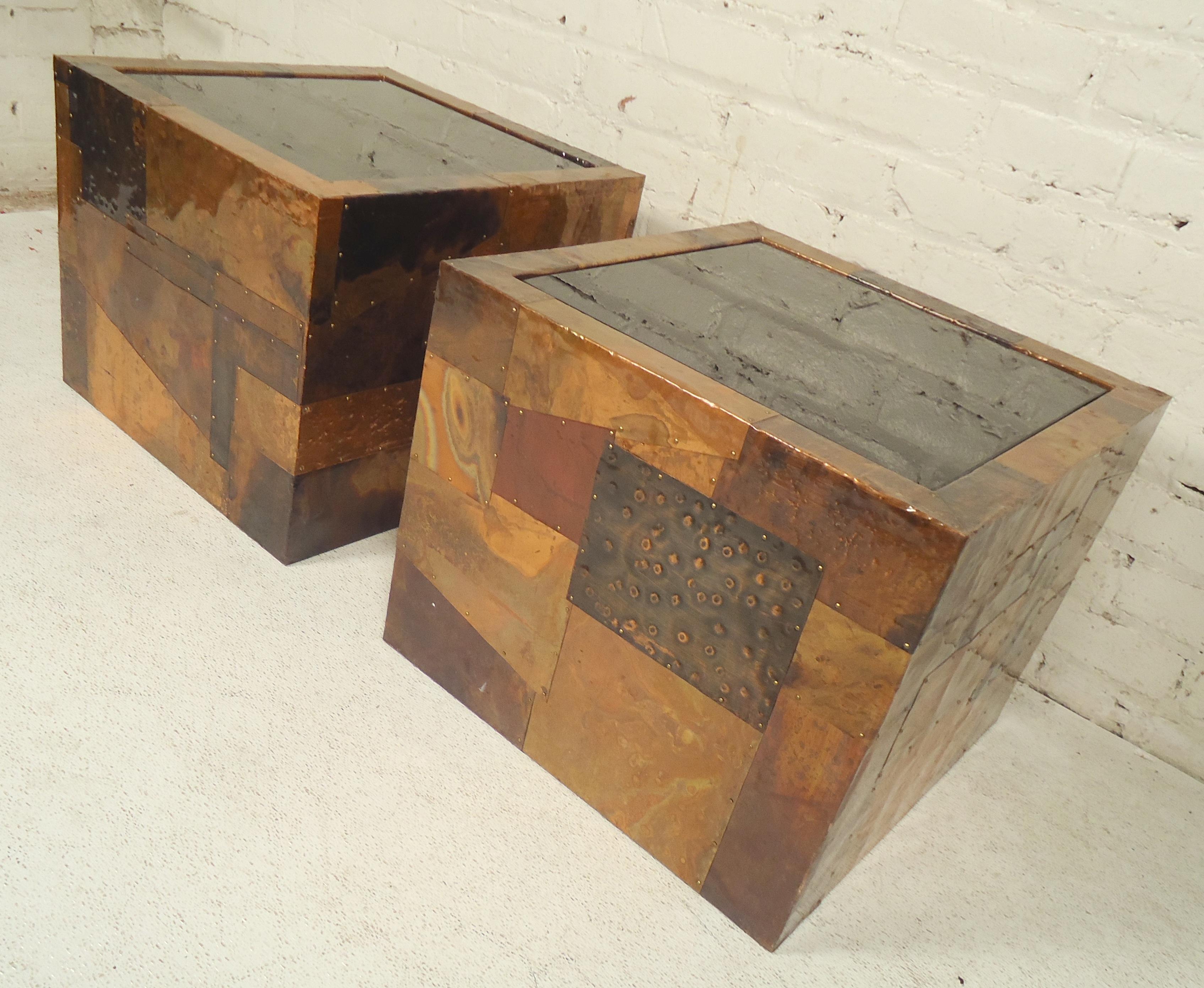 Mid-Century Modern Paul Evans Style Patchwork Tables