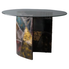 Paul Evans, Table, Steel, Glass, Artists Studio for Directional, c. 1971