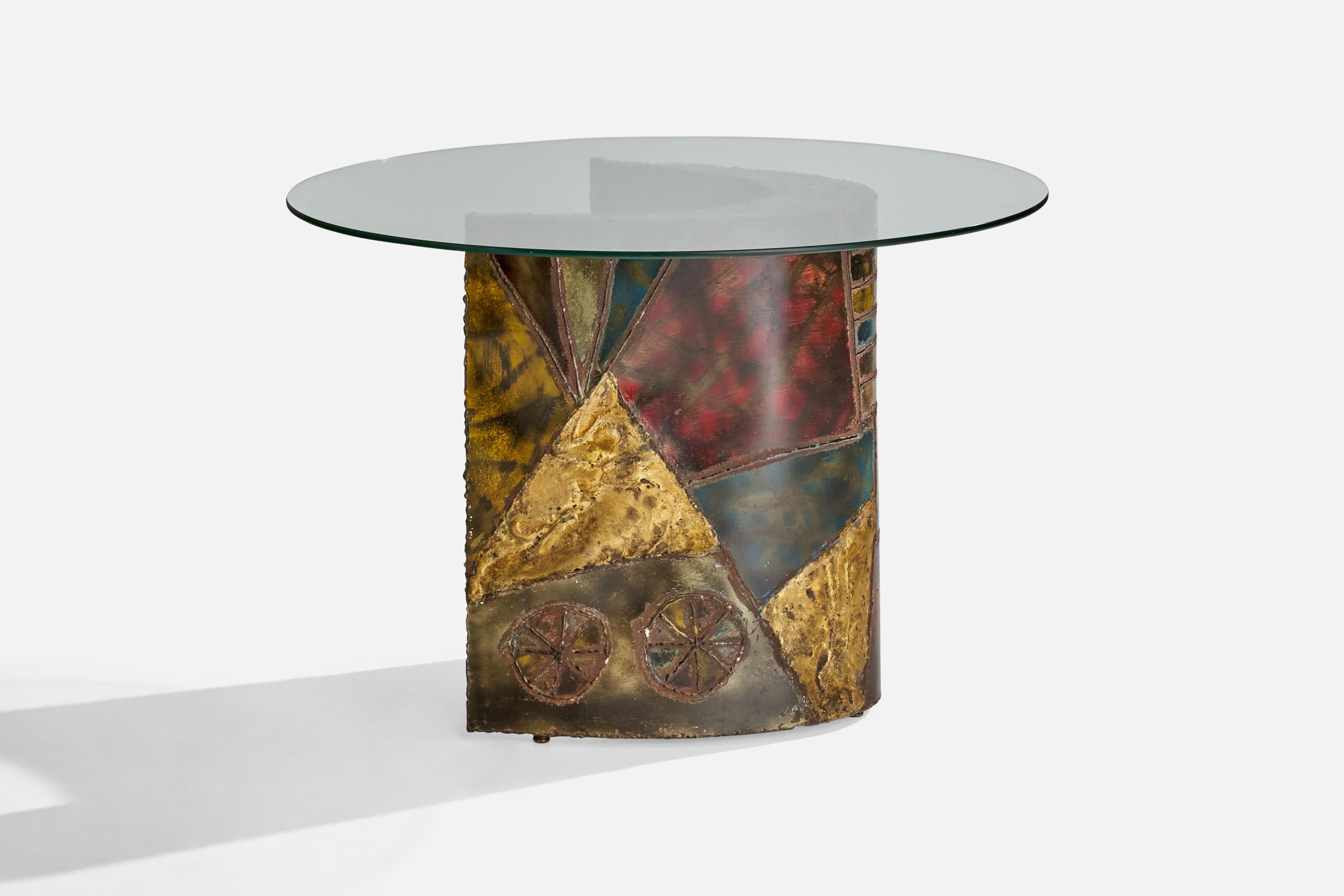 Paul Evans, Table, Steel, Glass, USA, 1971 For Sale 3