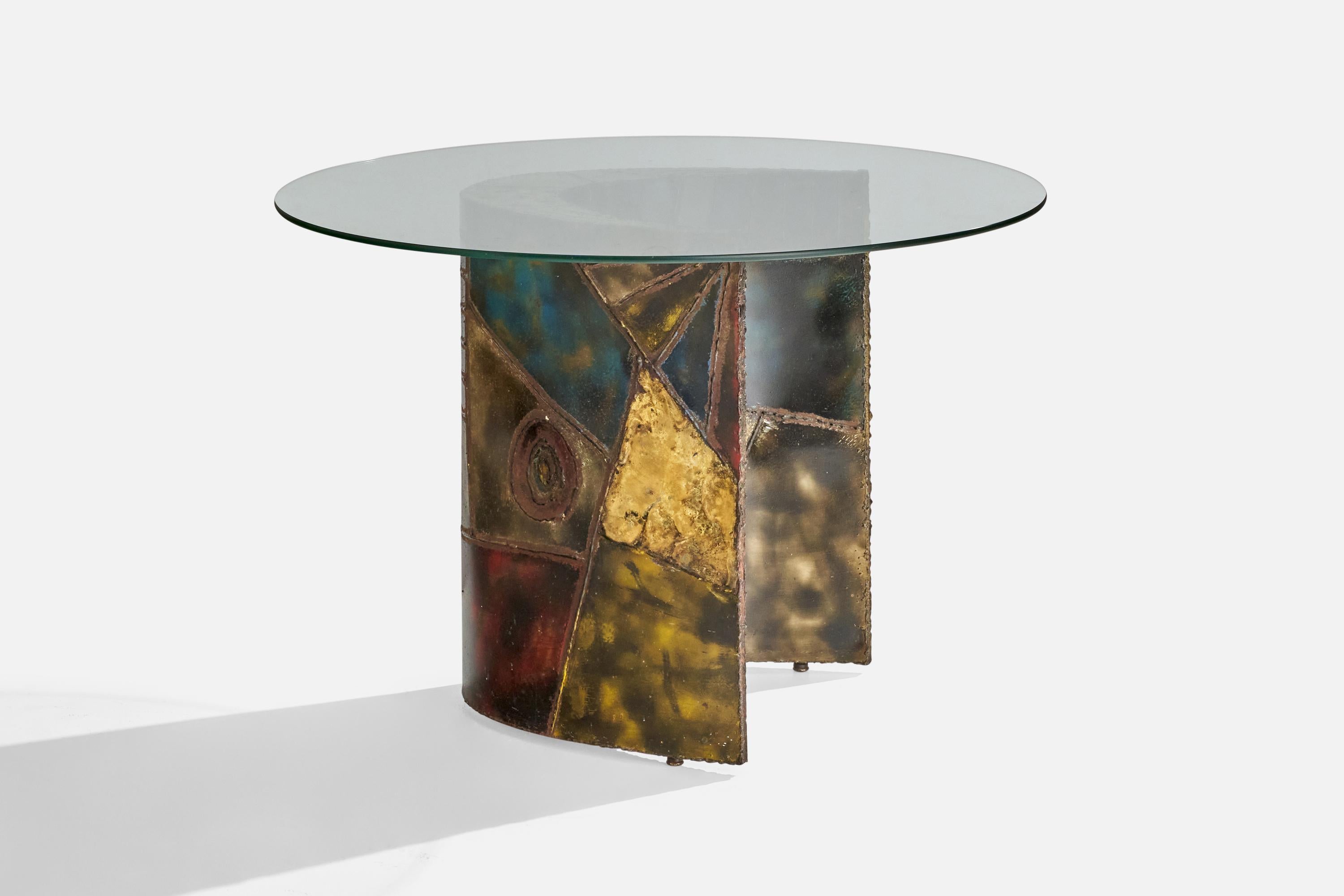 Tisch, Stahl, Glas, von Paul Evans, USA, 1971 im Angebot 4