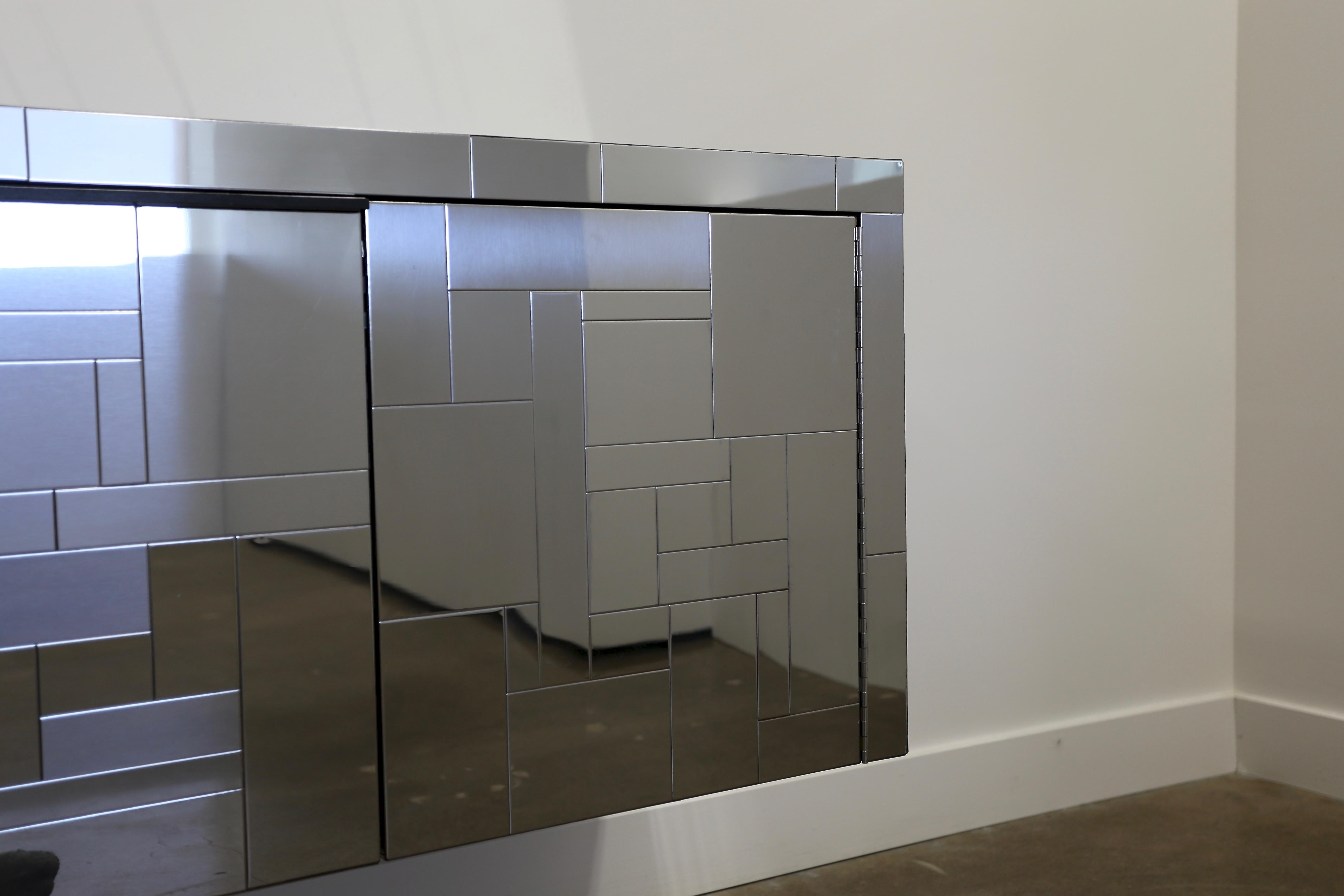 Paul Evans Wall-Mounted Cityscape Cabinet In Good Condition In Costa Mesa, CA