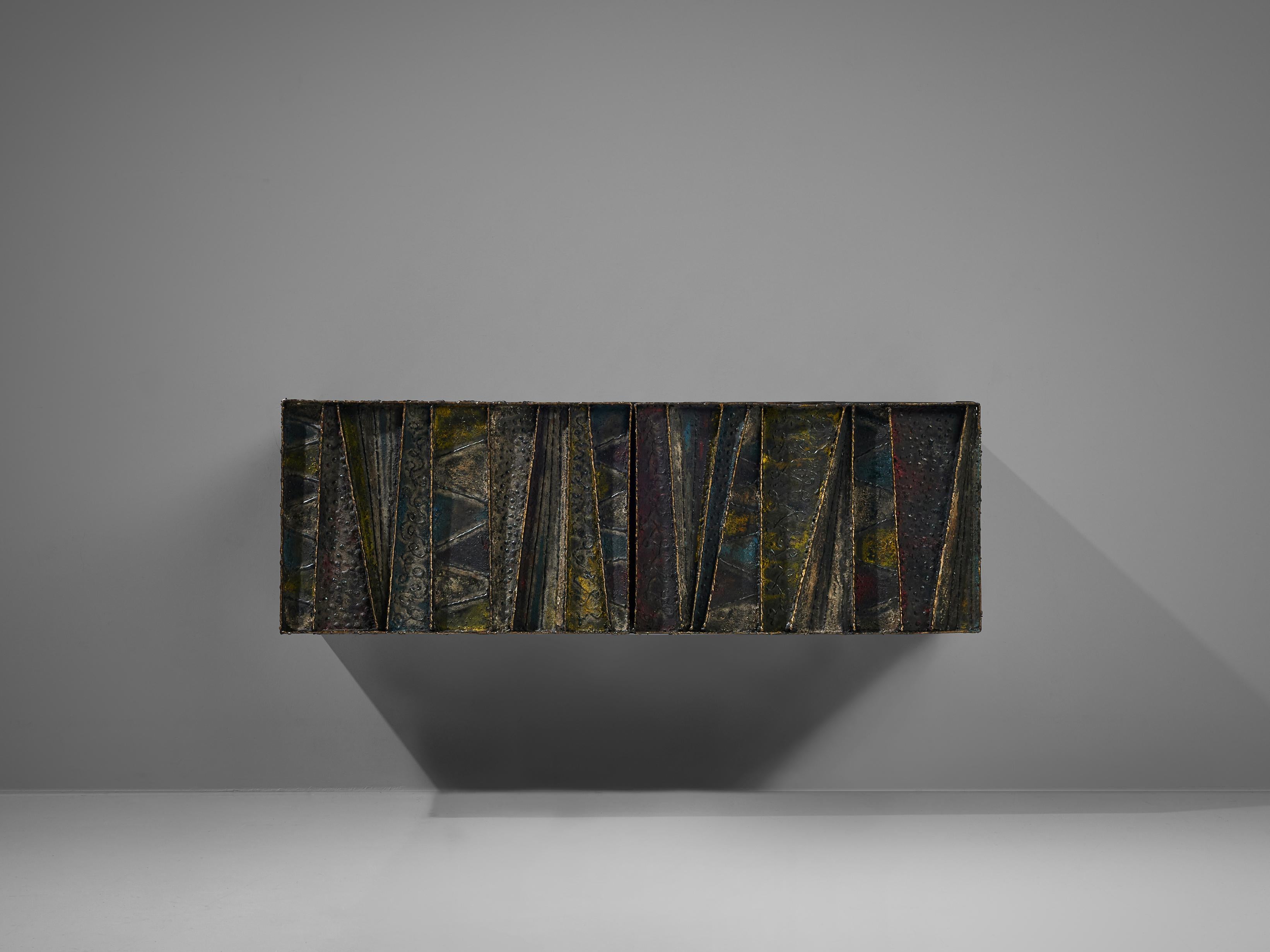 Paul Evans Wall-Mounted Deep Relief Cabinet 2