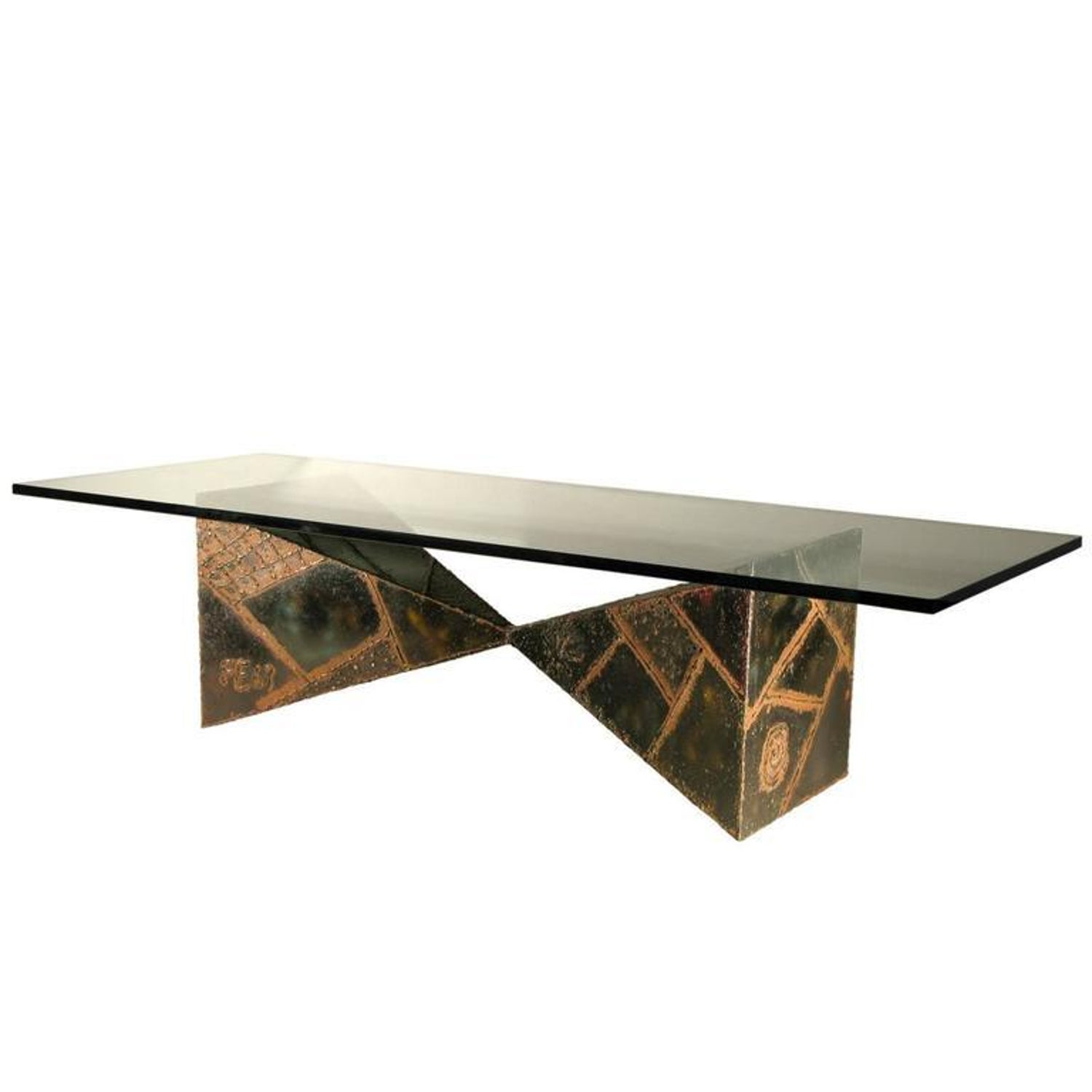 Paul Evans Welded Coffee Table Signed For At 1stdibs