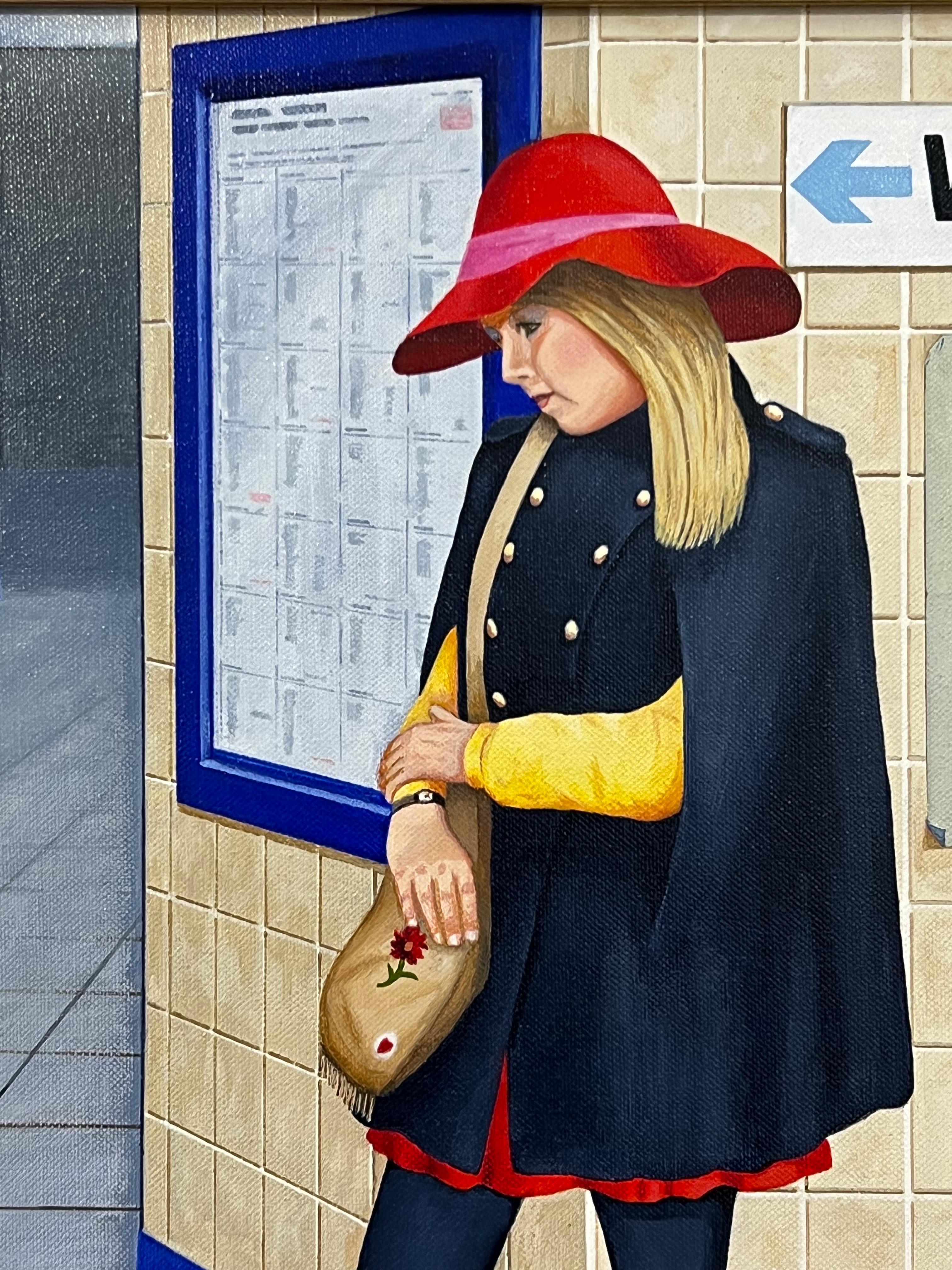 Vintage English Woman waiting at the Train Station 1960's 1970's England  For Sale 4