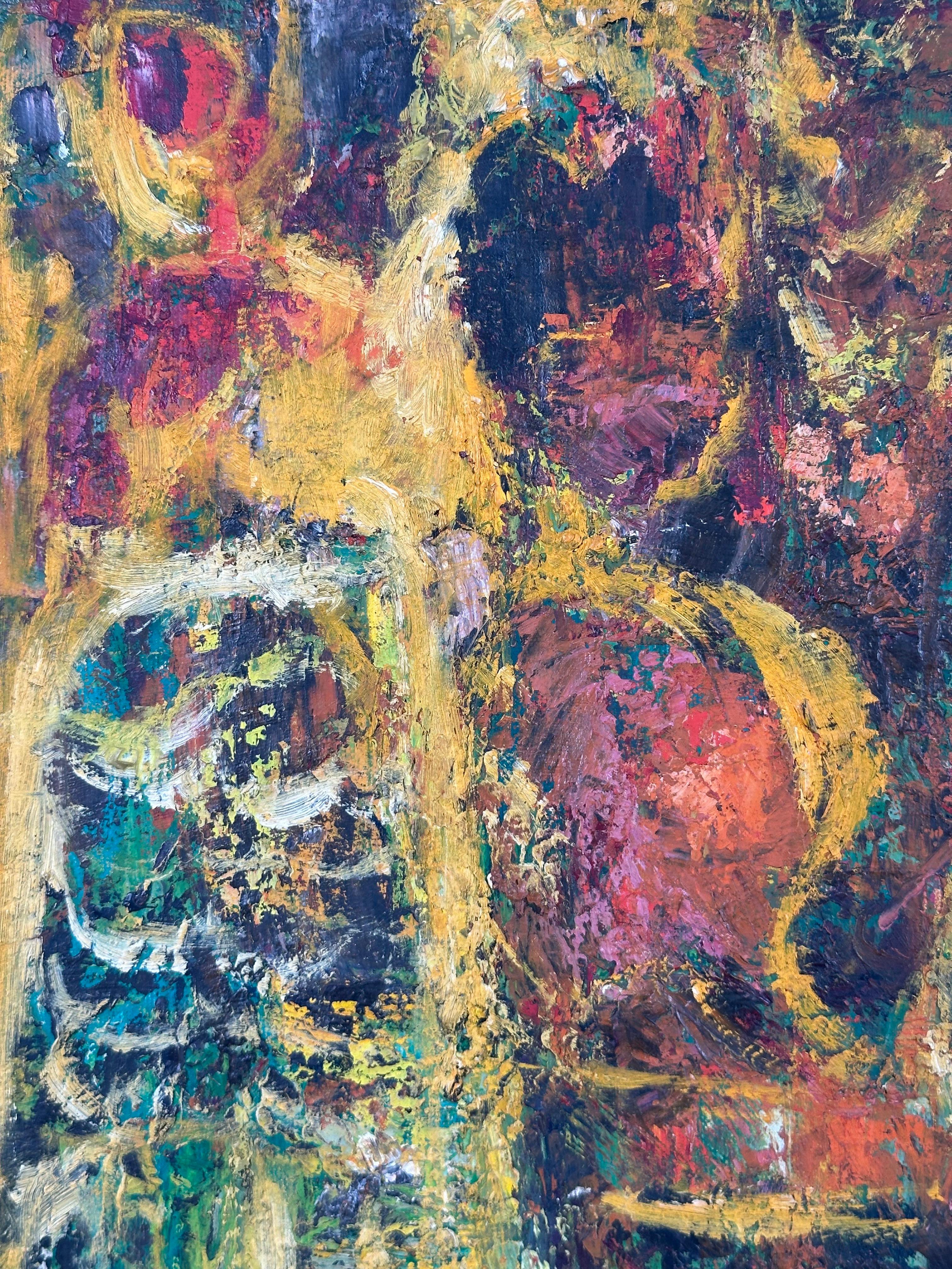 Theater Lobby (Abstract Expressionist Women) Black Artist (Abstrakter Expressionismus), Painting, von Paul F. Keene Jr.