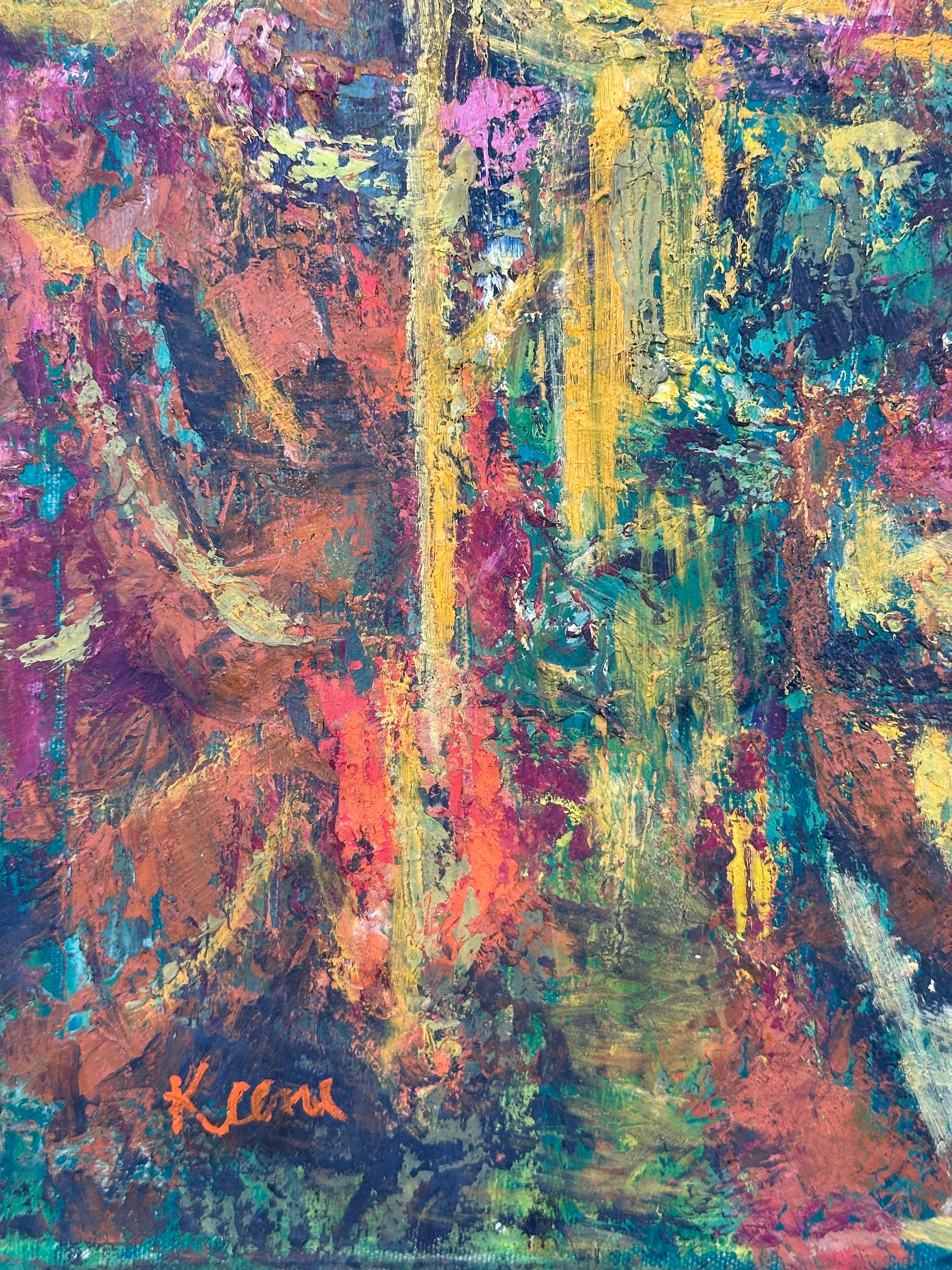 Theater Lobby (Abstract Expressionist Women) Black Artist (Braun), Abstract Painting, von Paul F. Keene Jr.