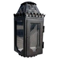 Paul Ferrante 4035-A Linterna de pared Moor, lámpara de hierro ebonizado Light