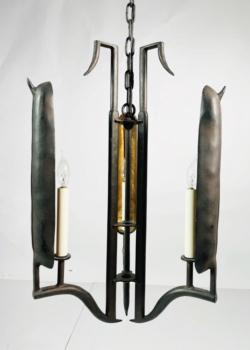 Gilt Paul Ferrante Feather Chandelier from the Sylvester Stallone Beverly Park Home