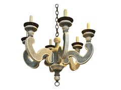 Paul Ferrante French Country Paint Decorated Chandelier