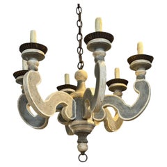 Paul Ferrante French Country Paint Decorated Chandelier Paul Ferrante French Country Paint Decorated Chandelier
