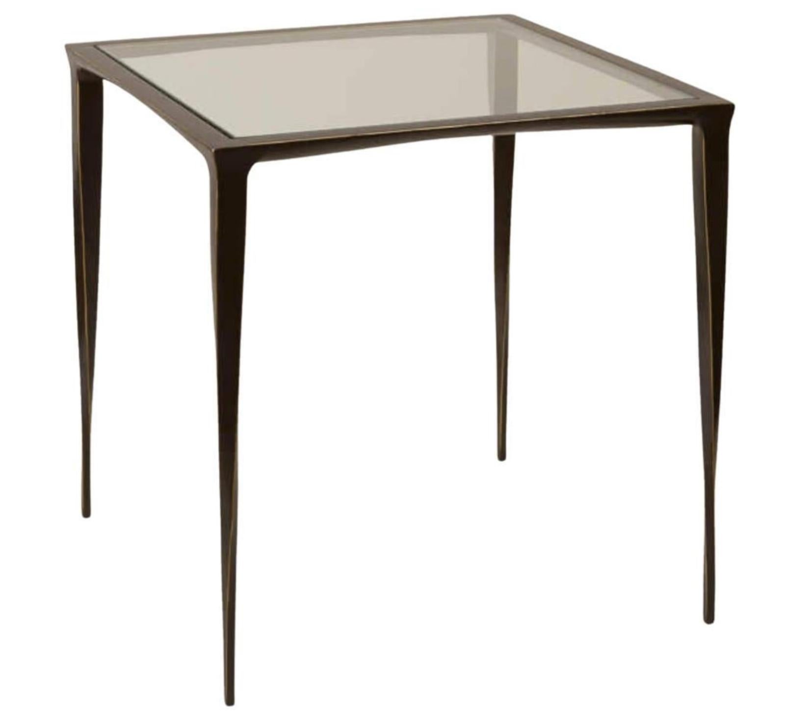 American Paul Ferrante Modern Designer Melrose End Table For Sale
