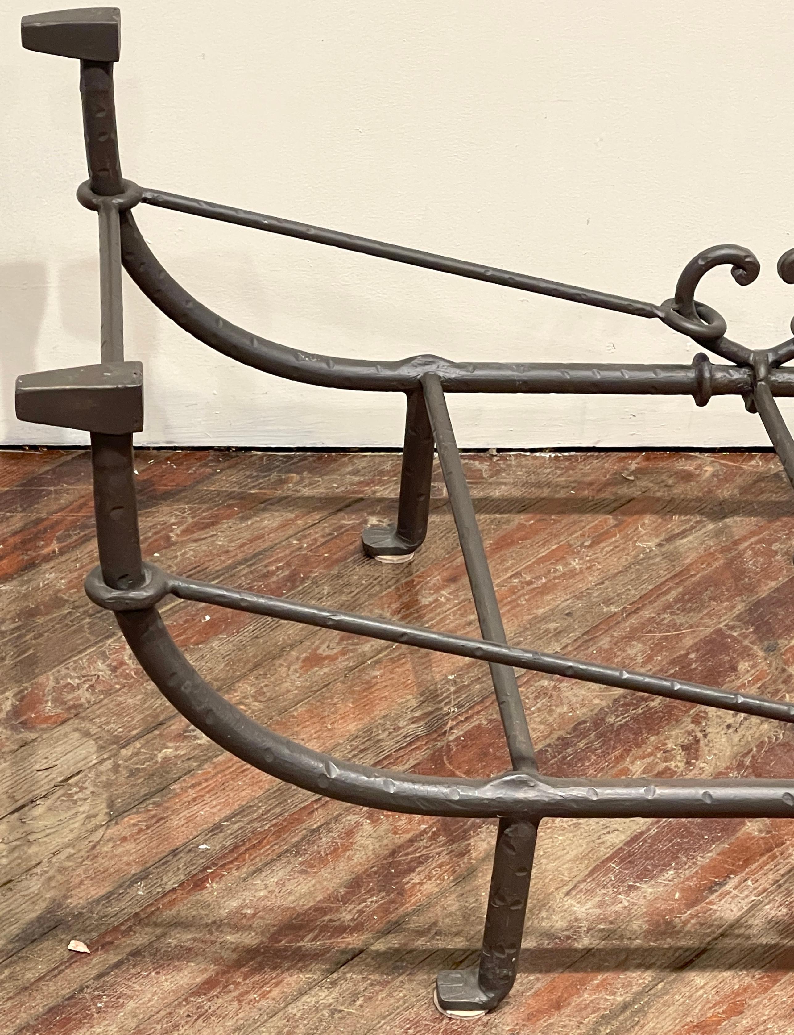 Modern Paul Ferrante Sculptural Iron Coffee Table Base, Style of Giacometti  For Sale