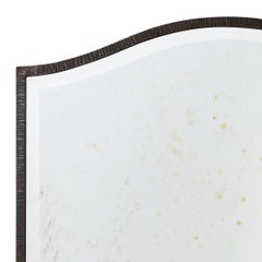 Specchio da terra con cornice moderna testurizzata in stile Paul Ferrante e vetro smussato