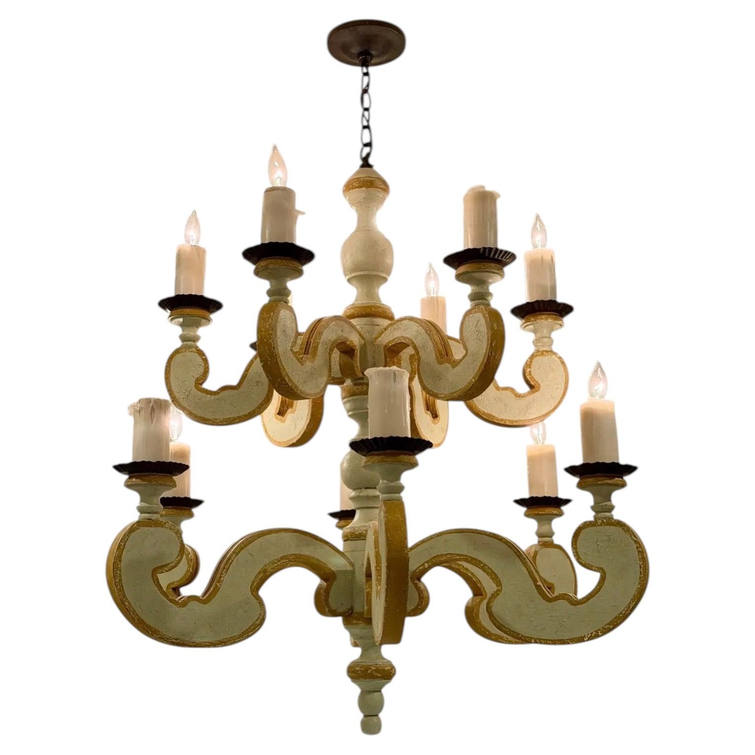 Paul Ferrante Two Tier French Country Chandelier