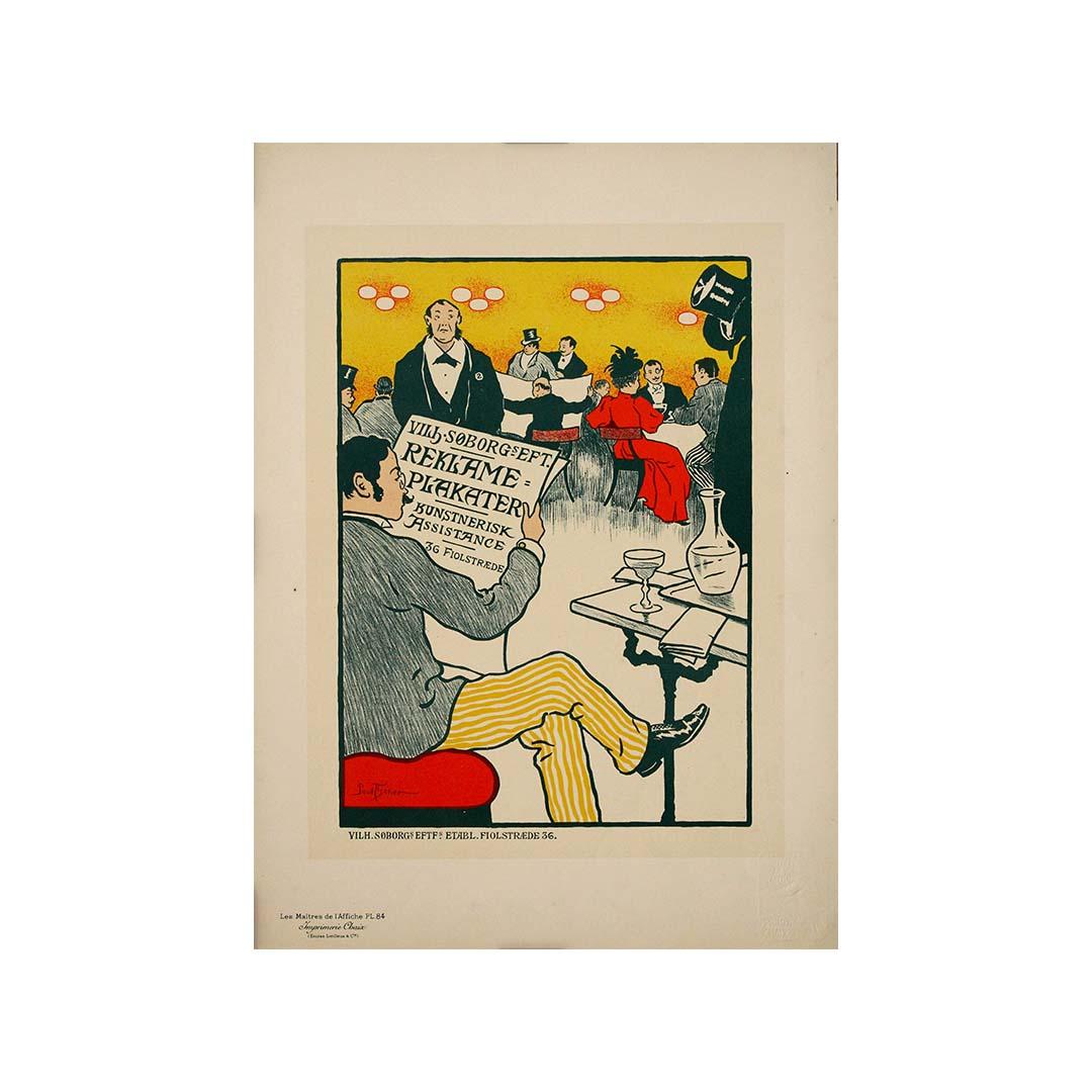 1896 Original lithographic poster by Paul Fischer - Les Maîtres de l’Affiche 84 For Sale 3