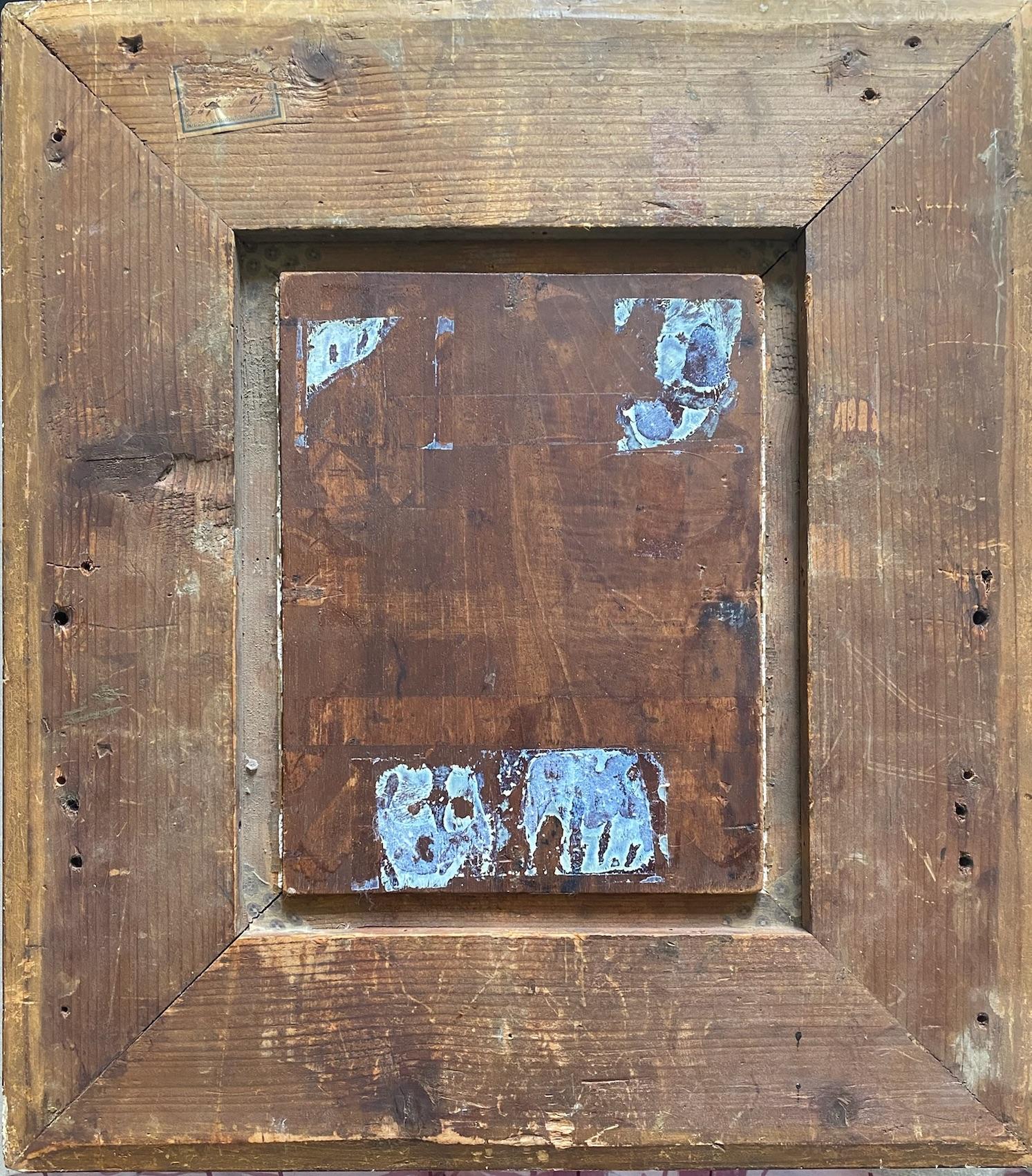 Figures au bord d'un ruisseau, Solitude dans les Woods, Fontainebleau Paysage romantique en vente 1