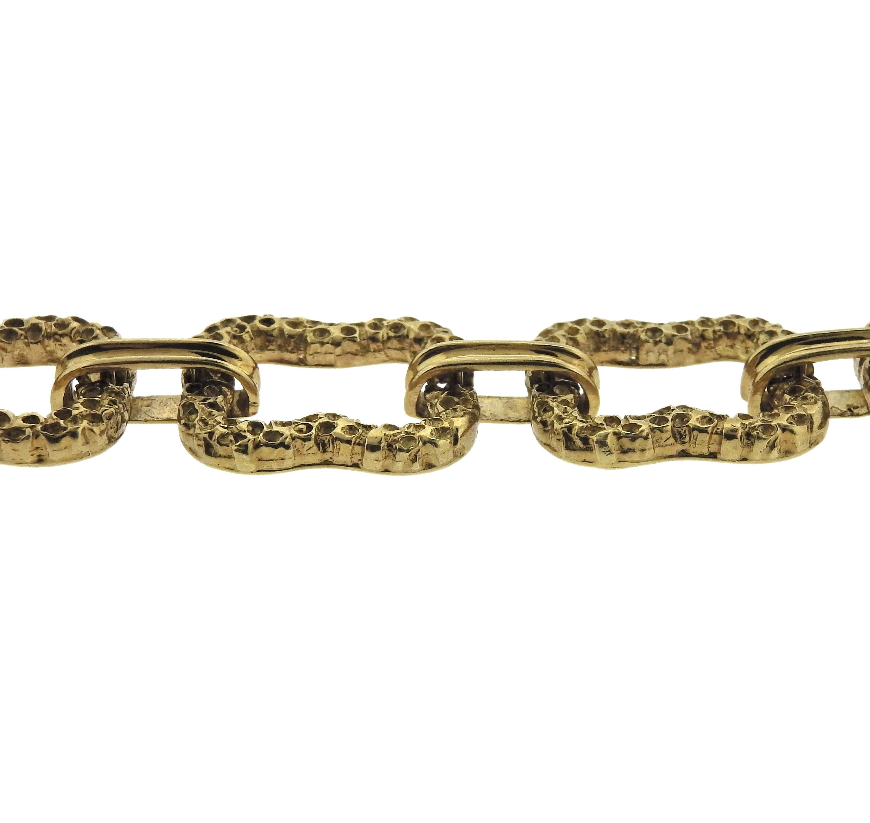 Women's Paul Flato 1970s Gold Long Link Necklace