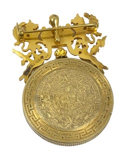Reloj Paul Flato Imperio Broche Colgante Moneda de Oro