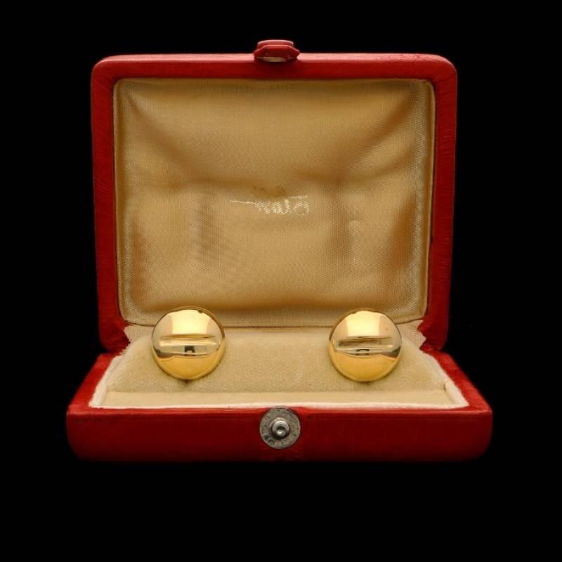 Paul Flato Pair of ‘Nut & Bolt’ 18 Carat Yellow Gold Cufflinks, circa 1960 1